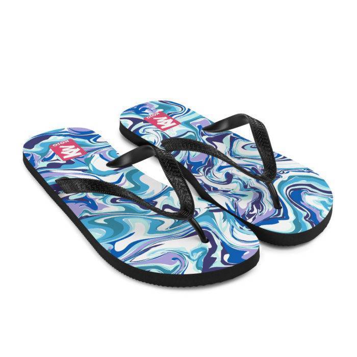 Marble Blue Handmade Flip-Flops | Koso Wear